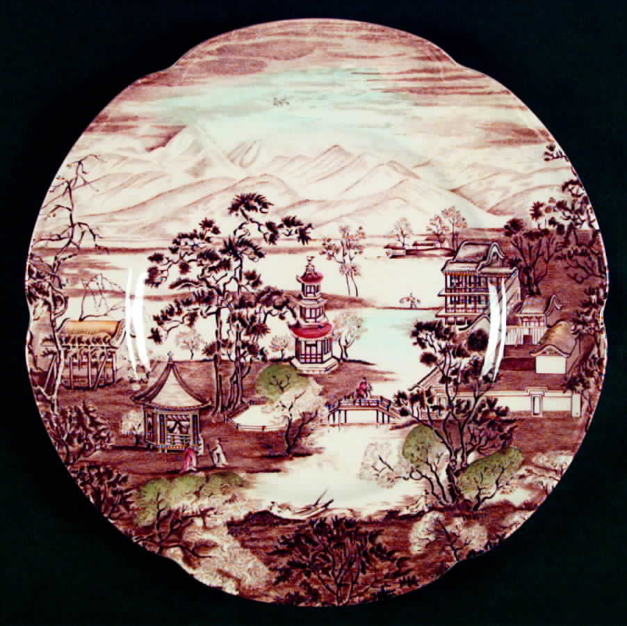 Enchanted Garden Brown Multicolor Dinner Plate by Johnson Brothers-1