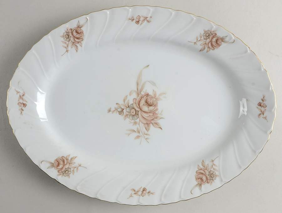 Maria 14" Oval Serving Platter by Japan-1