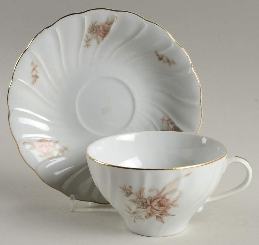 Maria Flat Cup & Saucer Set by Japan-1