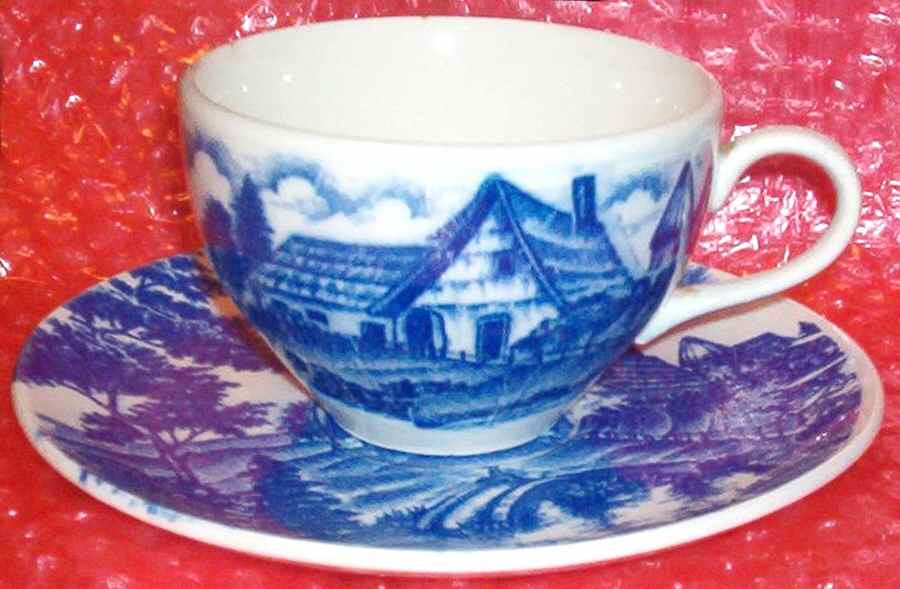 JAP145 Flat Cup & Saucer Set by Japan-1