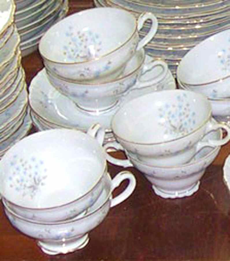 Michele Footed Cup & Saucer Set by Japan-1