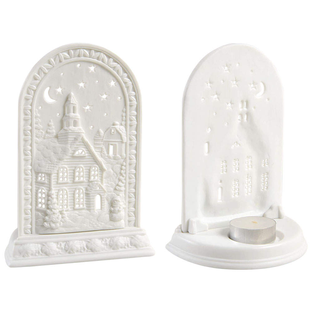 Friendly Village Collectibles Lithophane Candle Votive by Johnson Brothers-1