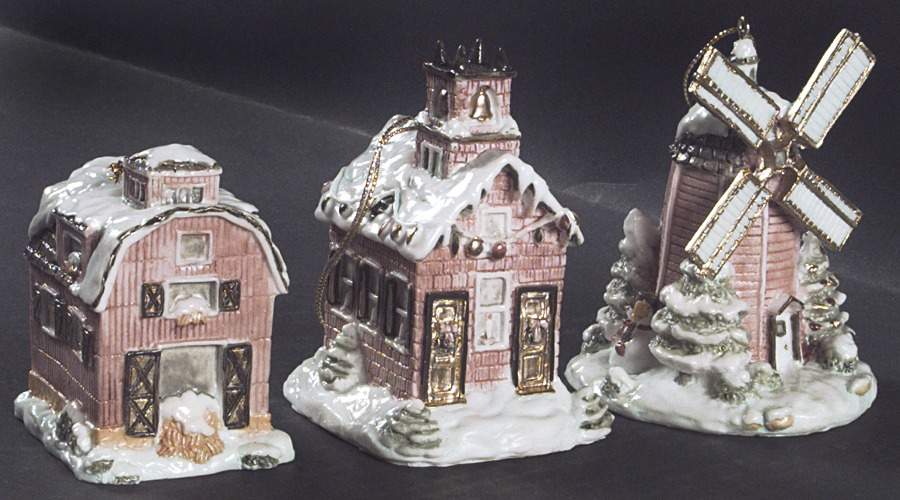 Friendly Village Collectibles Ornament (Set of 3) by Johnson Brothers-1