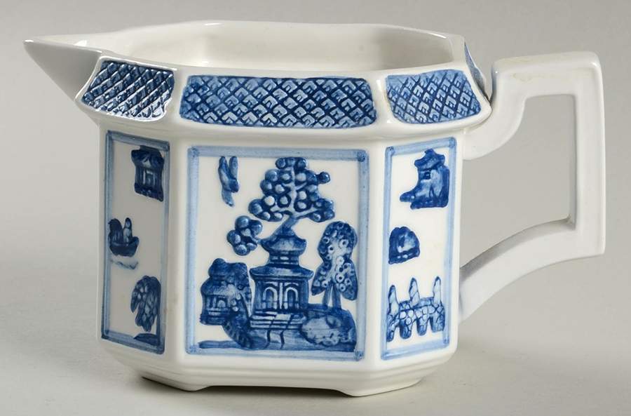 Willow Blue ("England 1883" Backstamp, China) Figural Creamer by Johnson Brothers-1