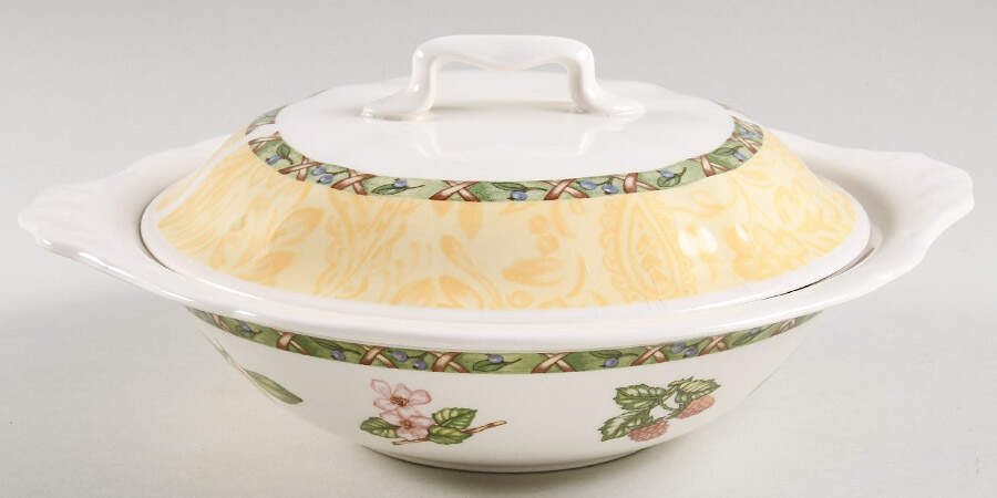 Arcadia (Fruit) Round Covered Vegetable by Johnson Brothers-1