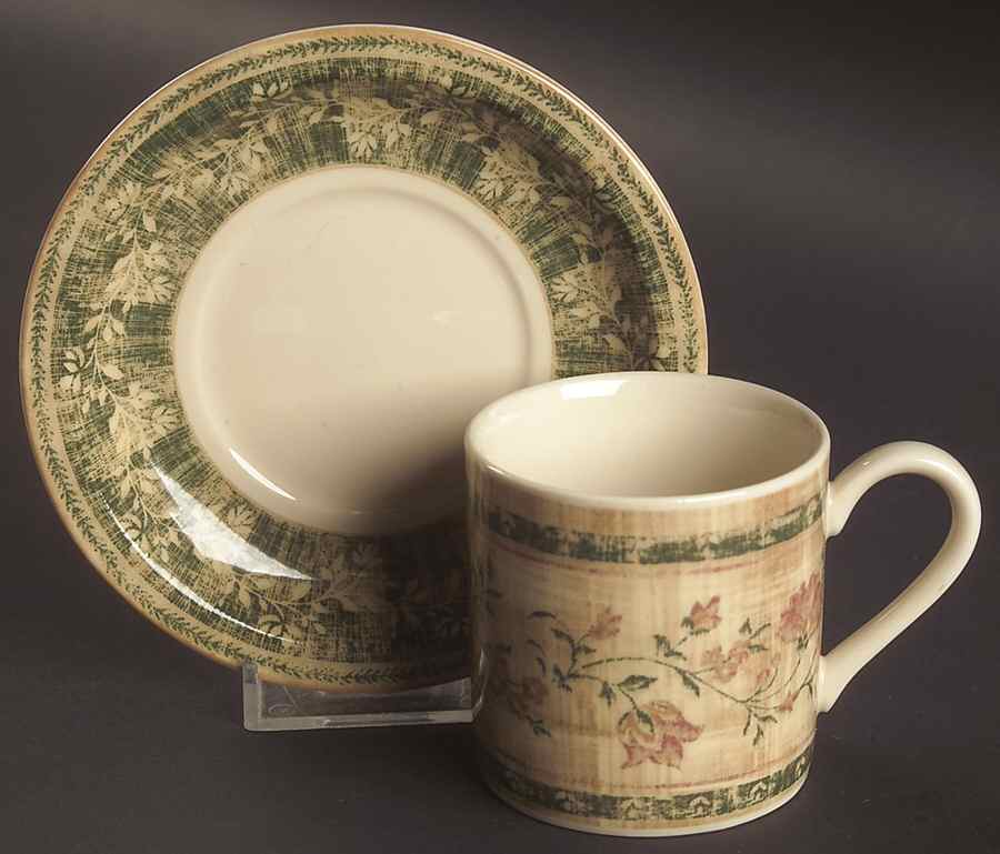 McBaine Flat Demitasse Cup & Saucer Set by Johnson Brothers-1