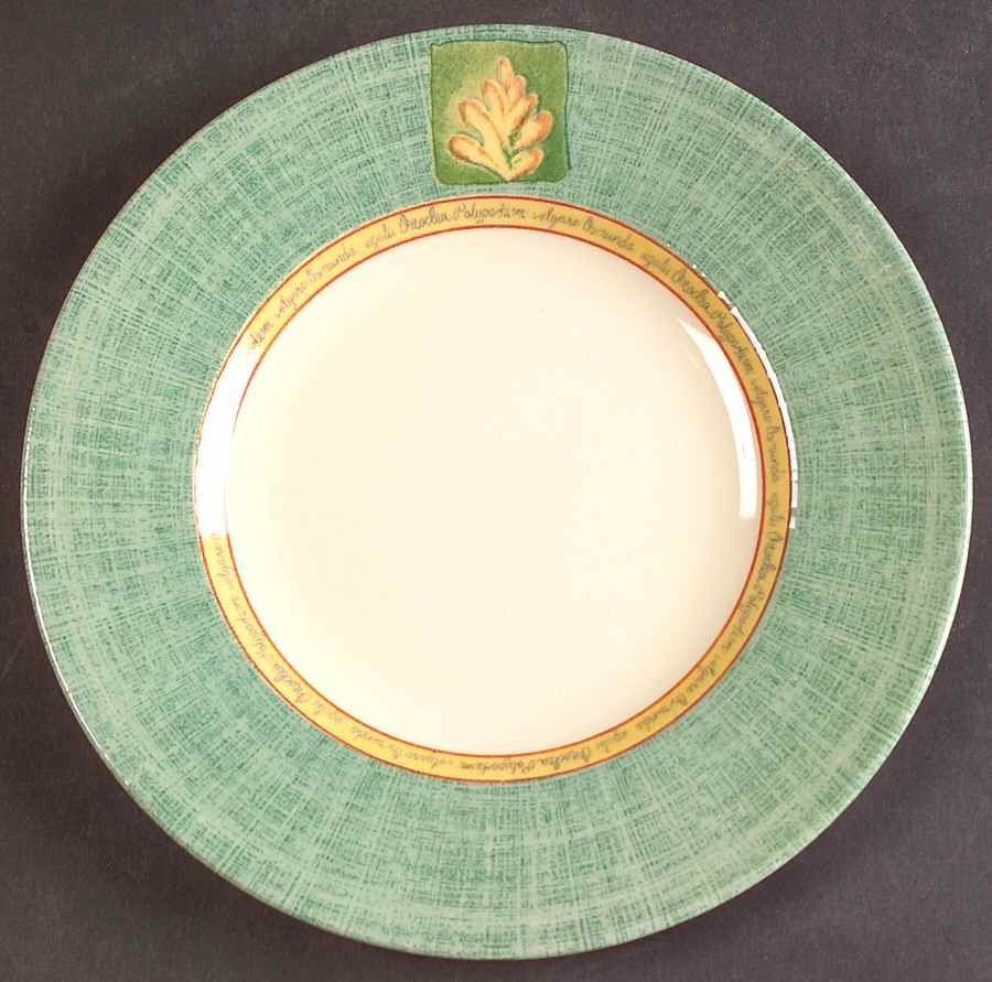Springfield (Green Rim) Dessert/Pie Plate by Johnson Brothers-1