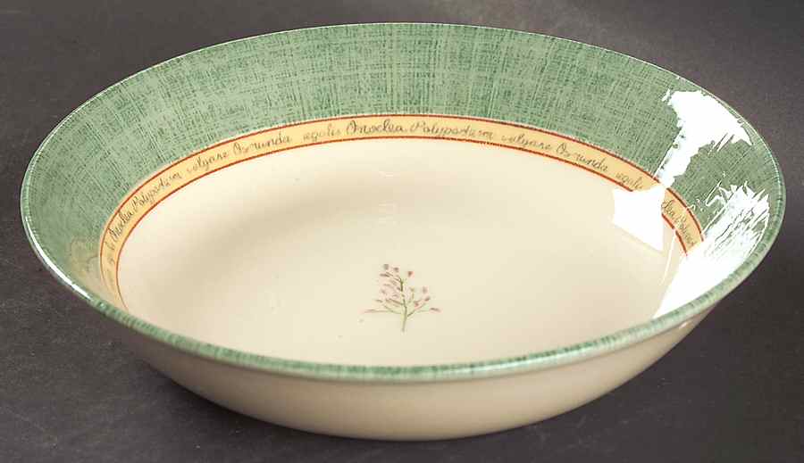 Springfield (Green Rim) Coupe Soup Bowl by Johnson Brothers-1