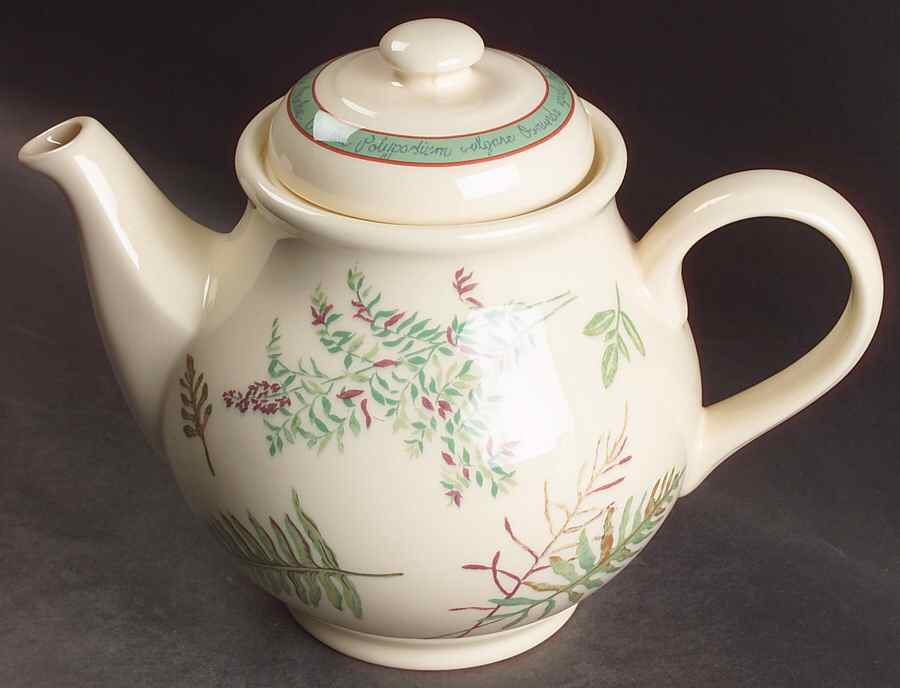 Springfield (Green Rim) Teapot & Lid by Johnson Brothers-1
