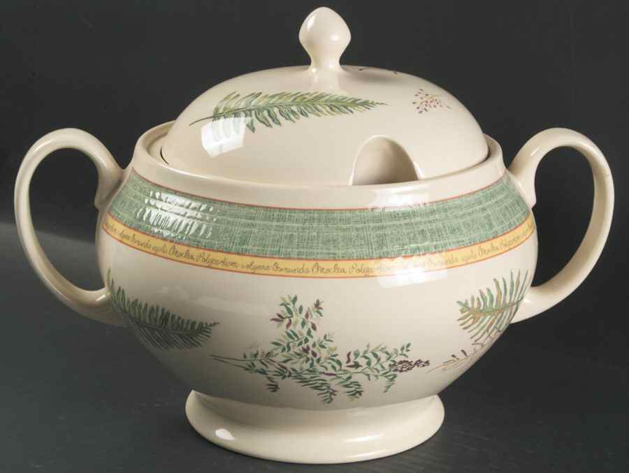 Springfield (Green Rim) Tureen &  Lid by Johnson Brothers-1