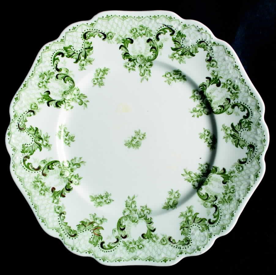 Cloverly Green (Gold Accent, No Trim) Luncheon Plate by Johnson Brothers-1