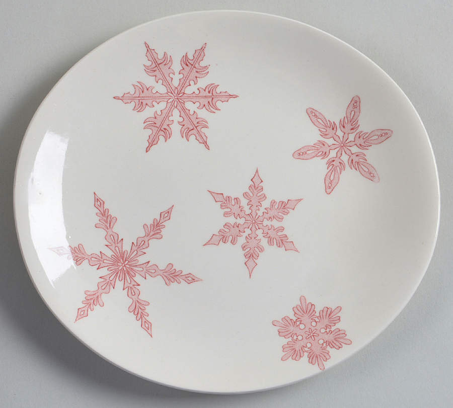 Snow Crystals Pink Bread & Butter Plate by Johnson Brothers-1