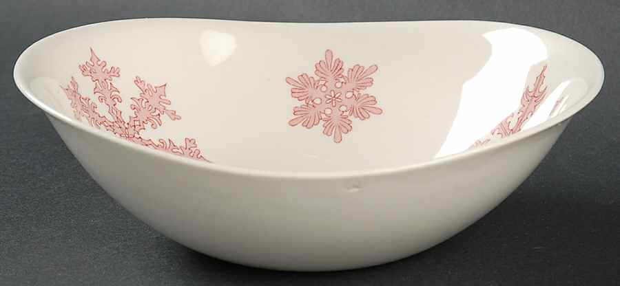 Snow Crystals Pink Coupe Cereal Bowl by Johnson Brothers-1