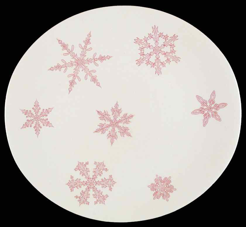 Snow Crystals Pink Dinner Plate by Johnson Brothers-1