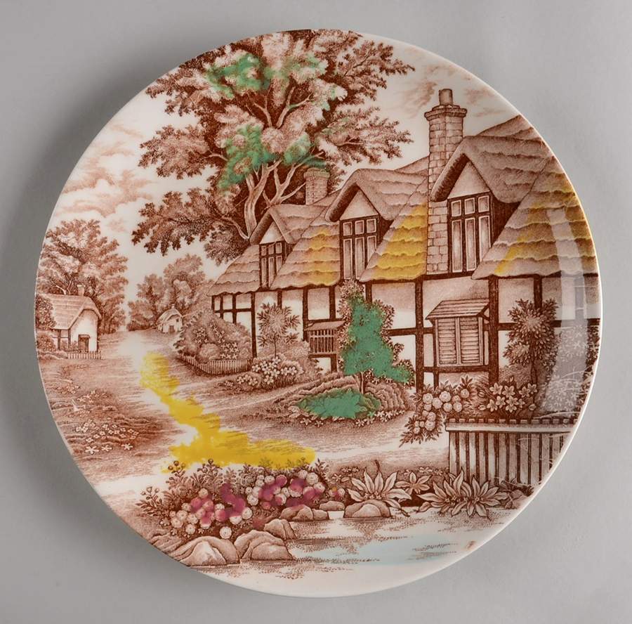 English Cottage 11" Chop Plate (Round Platter) by Japan-1