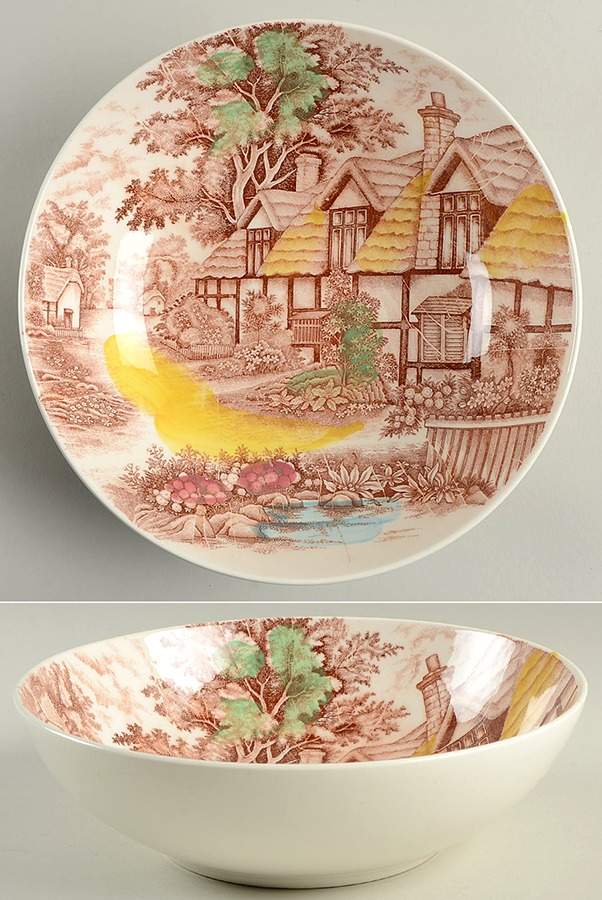 English Cottage 8" Round Vegetable Bowl by Japan-1