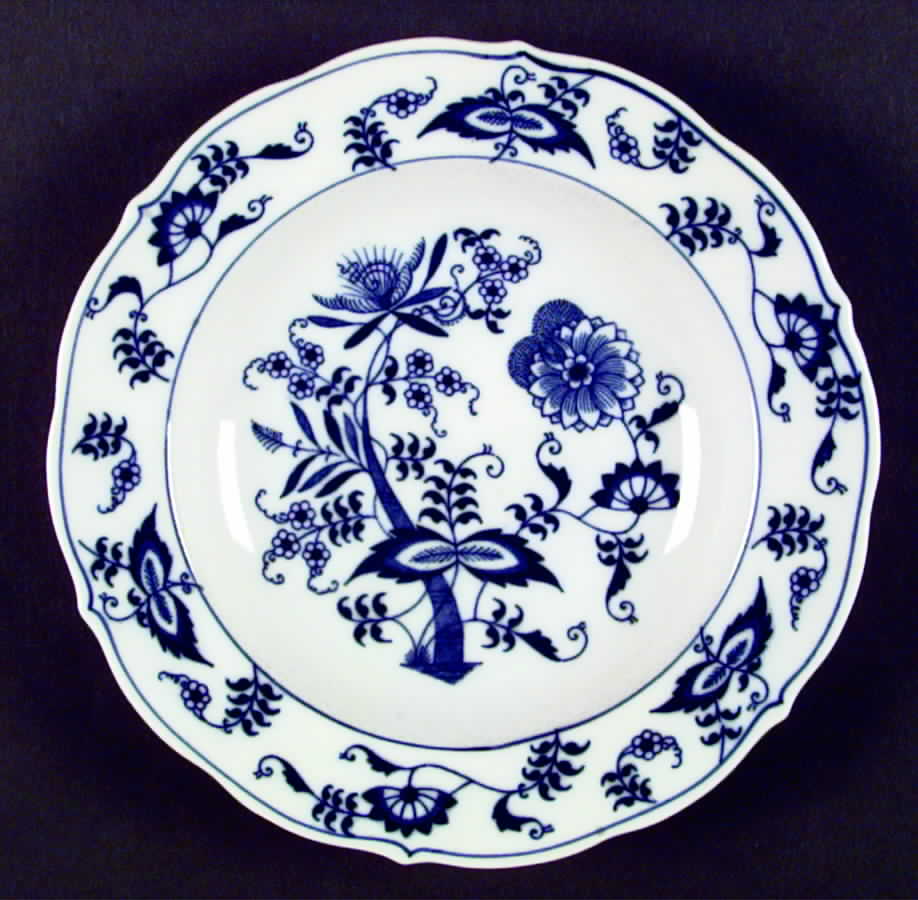 Royal Blue Rim Soup Bowl by Japan-1