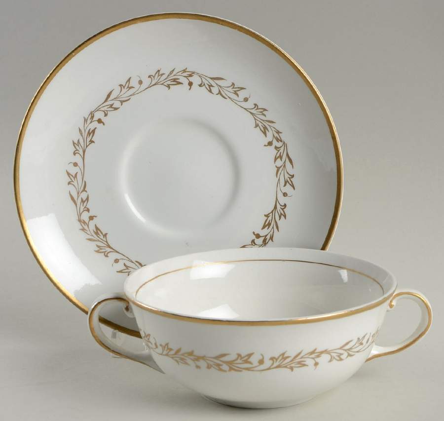 JB473 Flat Cream Soup Bowl & Saucer Set by Johnson Brothers-1