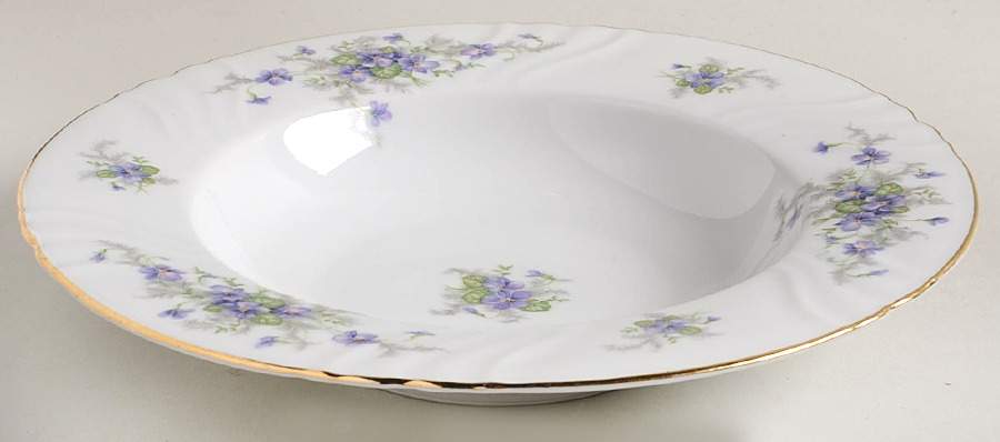 Violets Rim Soup Bowl by Johann Haviland-1