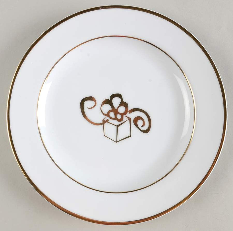 Holiday Wishes Gold Salad Plate by JCPenney-1