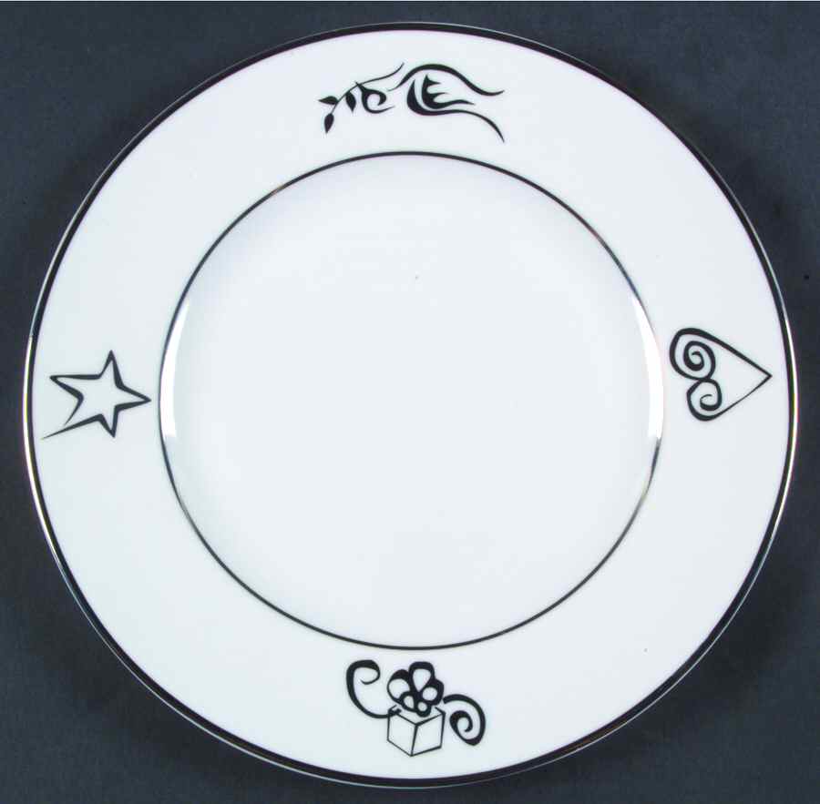 Holiday Wishes Platinum Dinner Plate by JCPenney-1