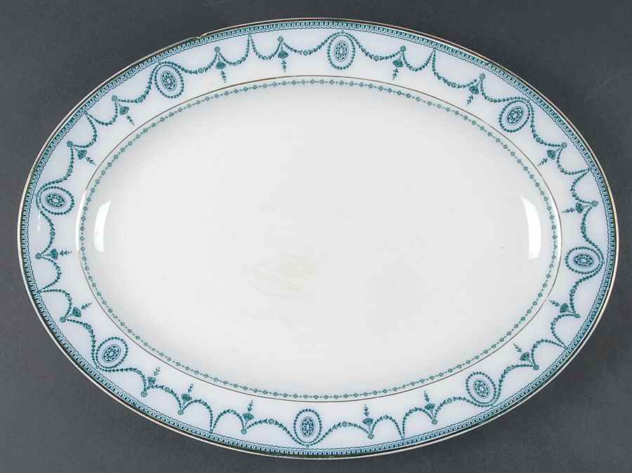 Sultana Blue 14" Oval Serving Platter by Johnson Brothers-1