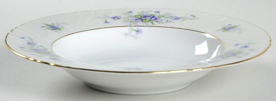 Violets Rim Soup Bowl by Johann Haviland-1