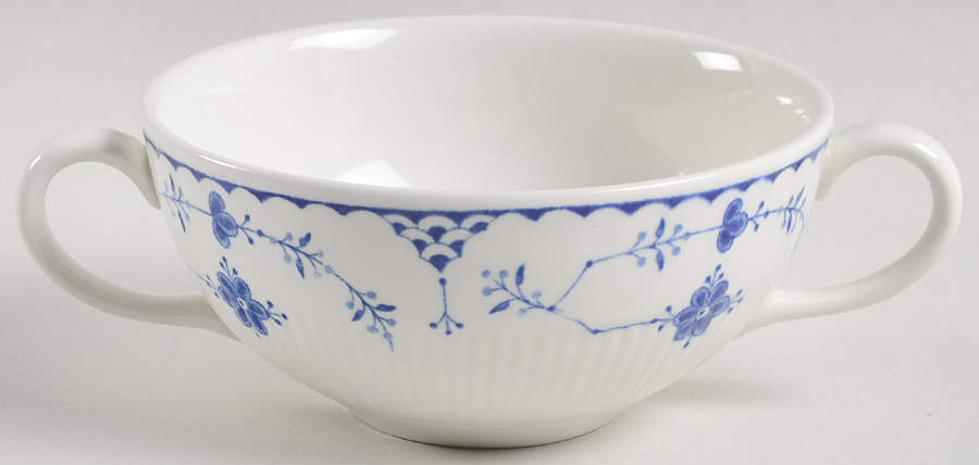 Denmark Blue Flat Cream Soup Bowl by Johnson Brothers-1