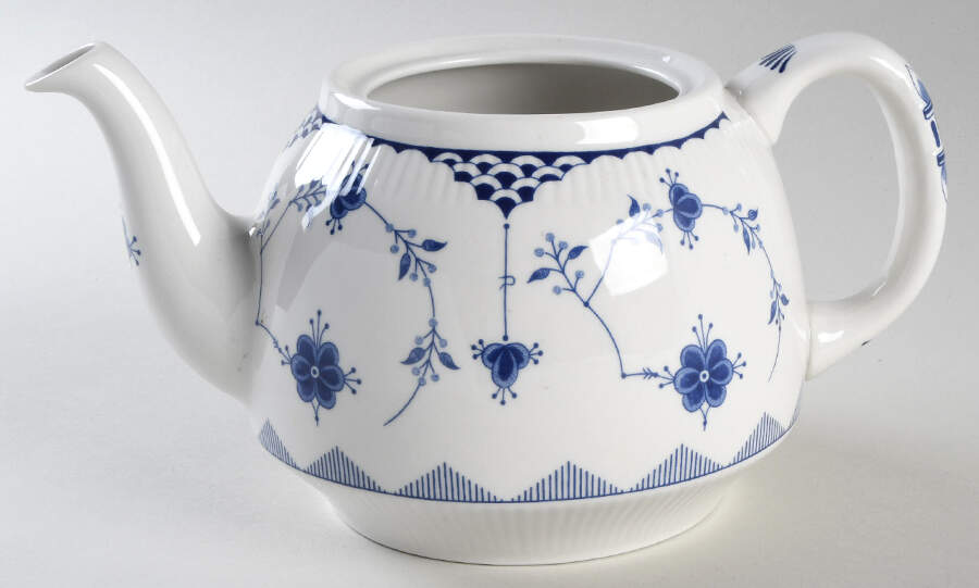 Denmark Blue Teapot No Lid by Johnson Brothers-1