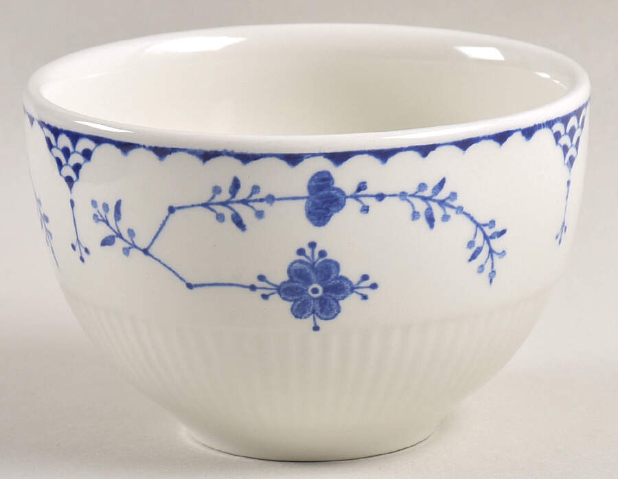 Denmark Blue Open Sugar Bowl by Johnson Brothers-1