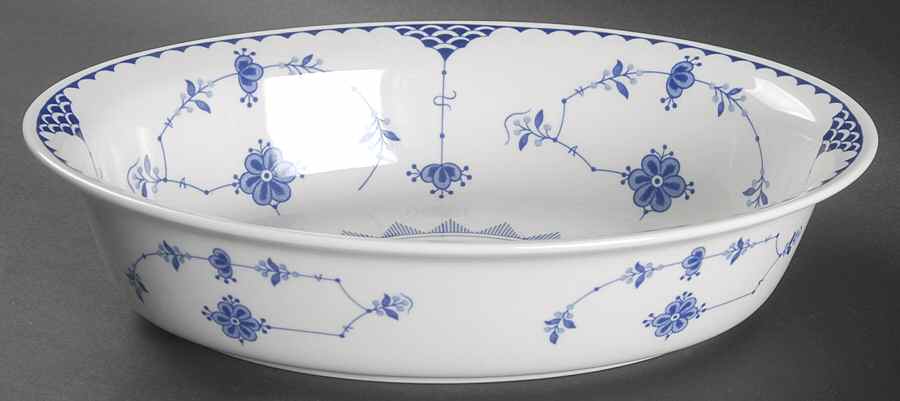 Denmark Blue 10" Oval Vegetable Bowl by Johnson Brothers-1
