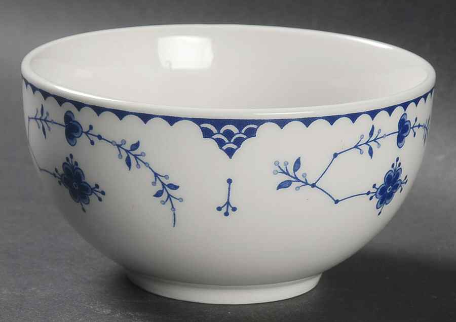 Denmark Blue Open Rice/Sugar Bowl by Johnson Brothers-1