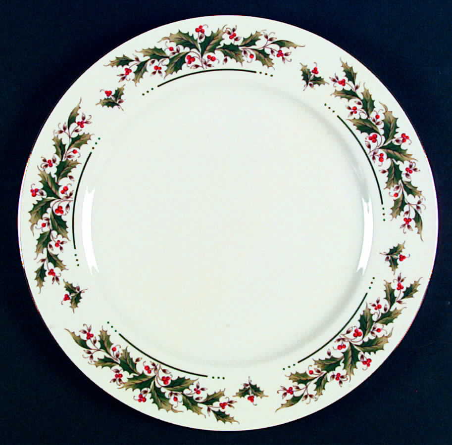 Holly Yuletide Dinner Plate by Japan-1