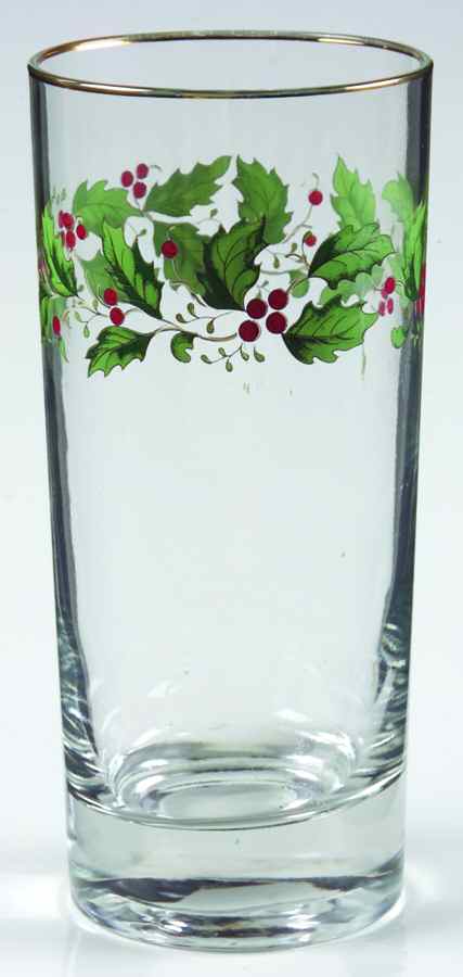 Holly Yuletide 16 Oz Glassware Tumbler by Japan-1