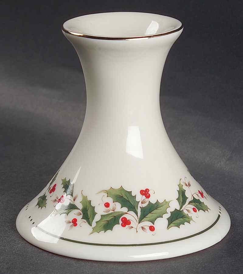 Holly Yuletide 3" Candlestick by Japan-1