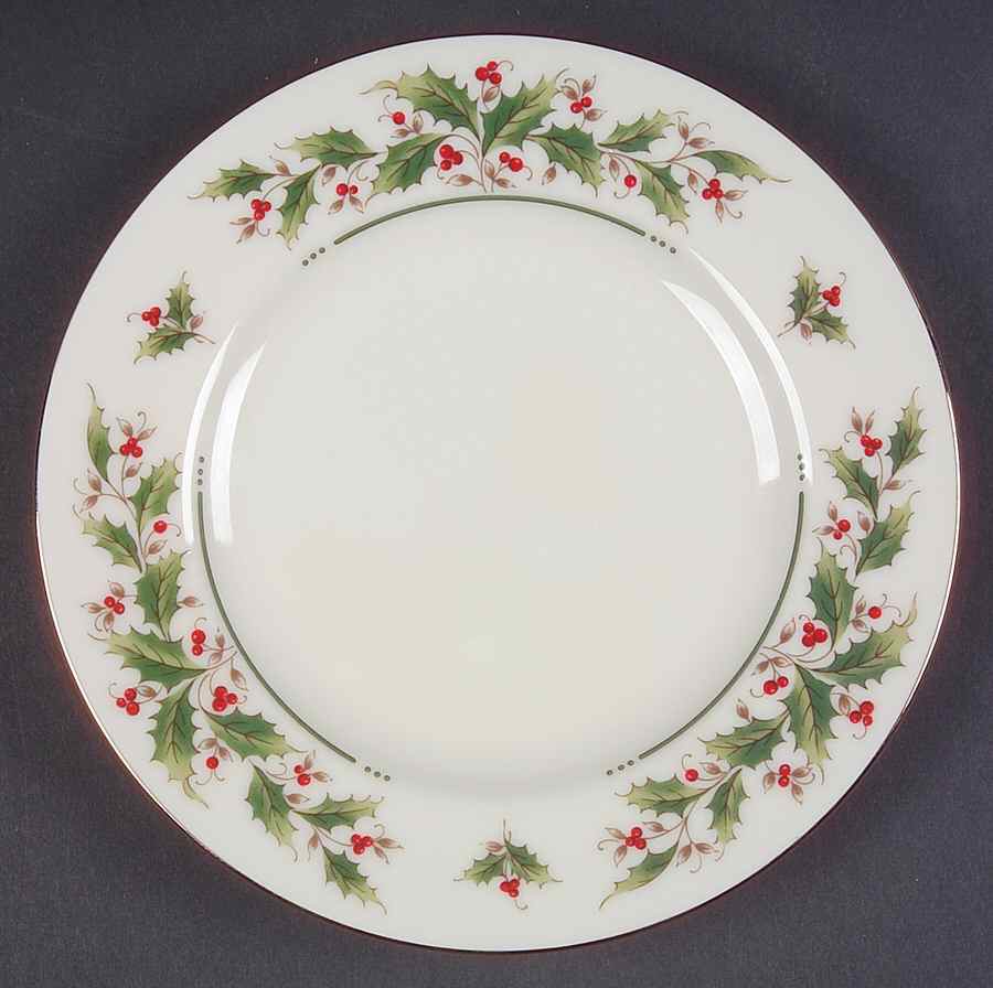 Holly Yuletide Bread & Butter Plate by Japan-1