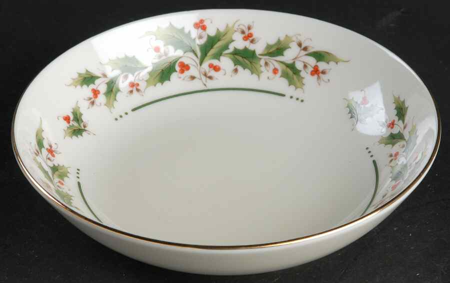Holly Yuletide Fruit/Dessert (Sauce) Bowl by Japan-1