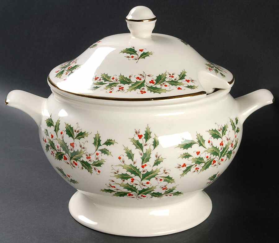 Holly Yuletide Tureen &  Lid by Japan-1