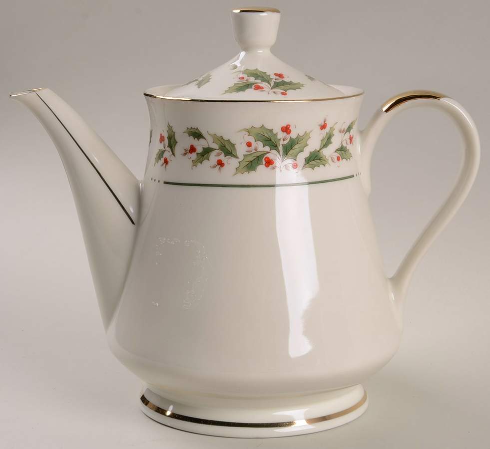 Holly Yuletide Teapot & Lid by Japan-1
