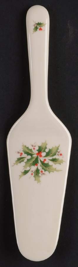 Holly Yuletide Solid Ceramic Pie/Cake Server by Japan-1