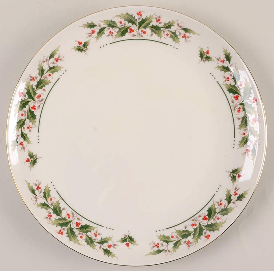 Holly Yuletide Cake Plate by Japan-1