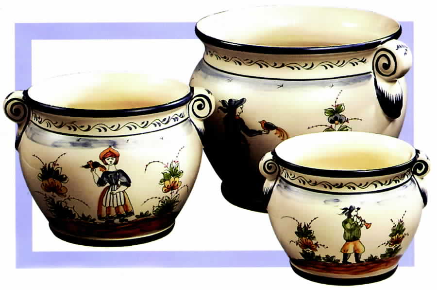 Blue French Large Cachepot by Jay Willfred-1