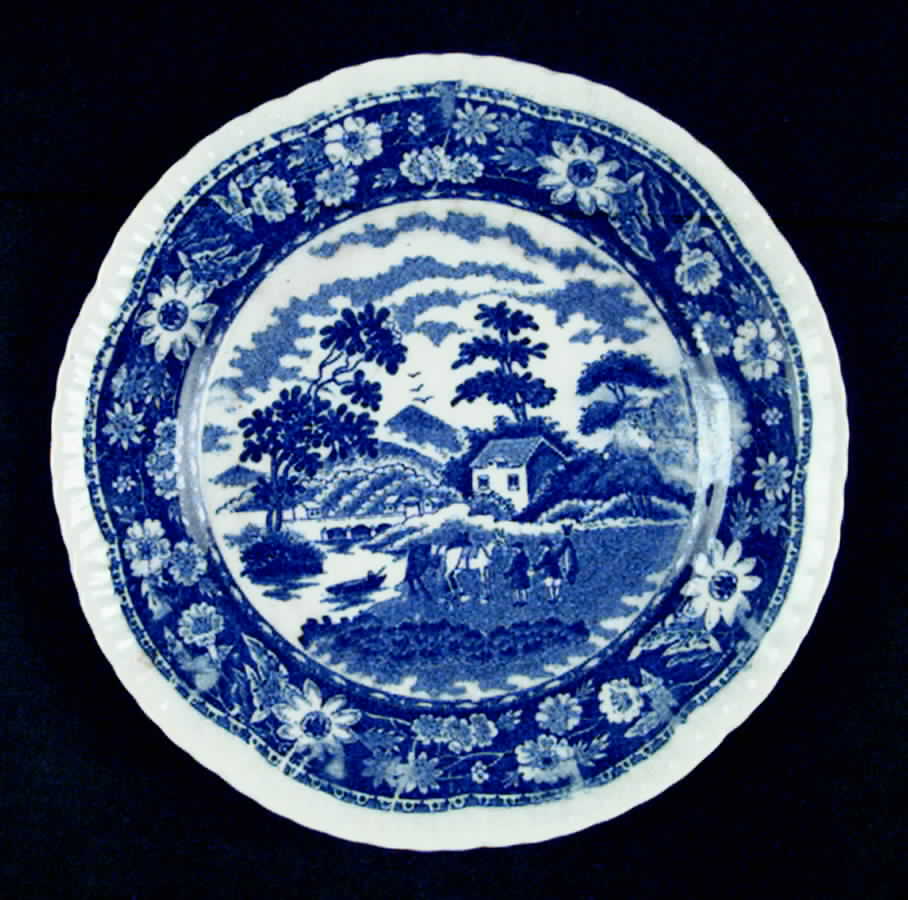 Yorkville Blue Bread & Butter Plate by Japan-1