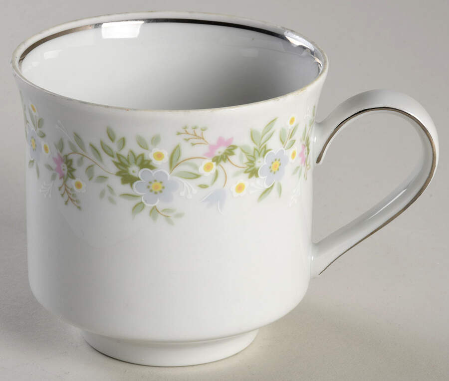 Forever Spring Gold Trim Footed Cup by Johann Haviland-1