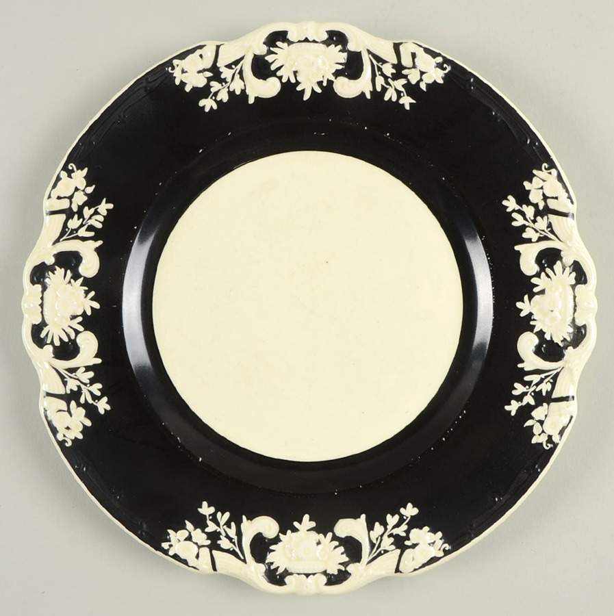 Arcadian Black Luncheon Plate by George Jones & Sons-1