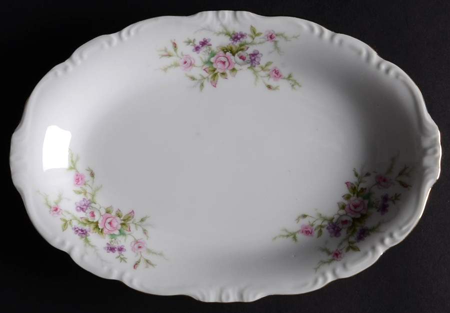 Forget Me Not Pink (#18002) Relish/Gravy Underplate by Japan-1