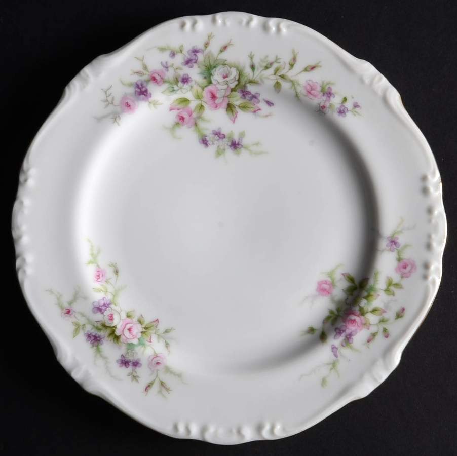 Forget Me Not Pink (#18002) Dessert/Pie Plate by Japan-1