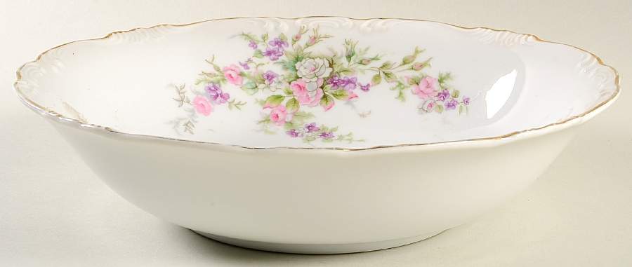 Forget Me Not Pink (#18002) 10" Round Vegetable Bowl by Japan-1