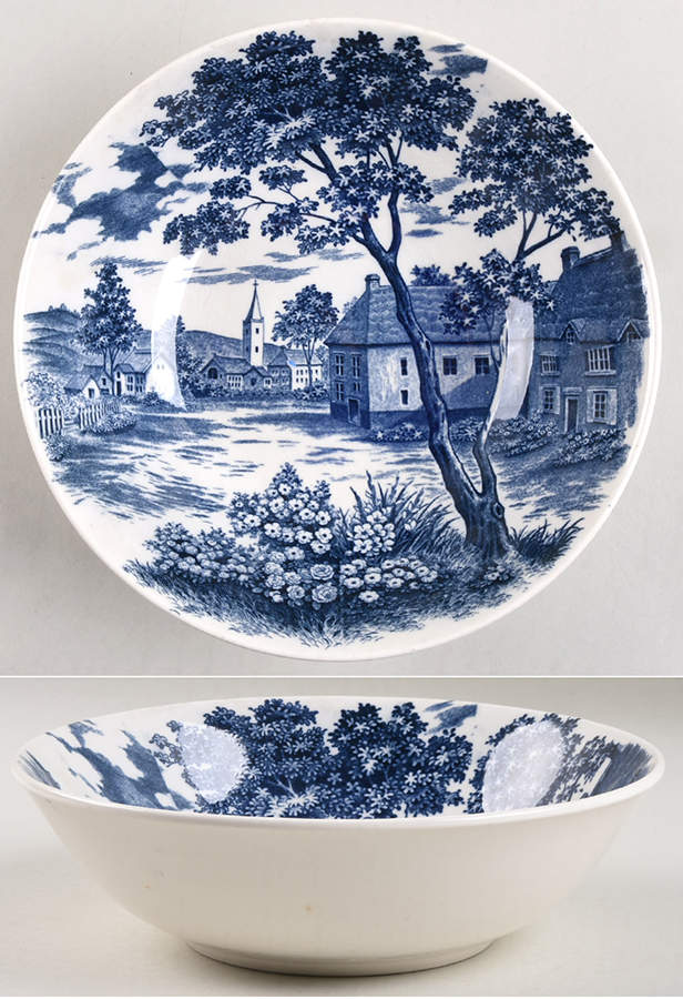 English Village 8" Round Vegetable Bowl by Japan-1