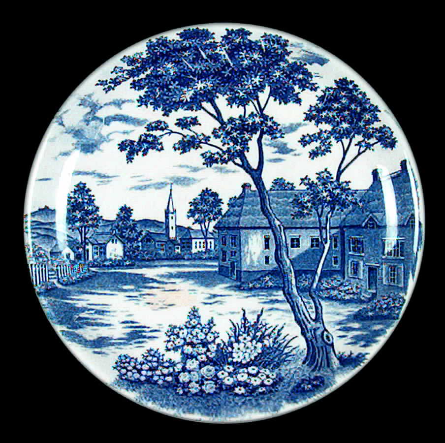 English Village Bread & Butter Plate by Japan-1
